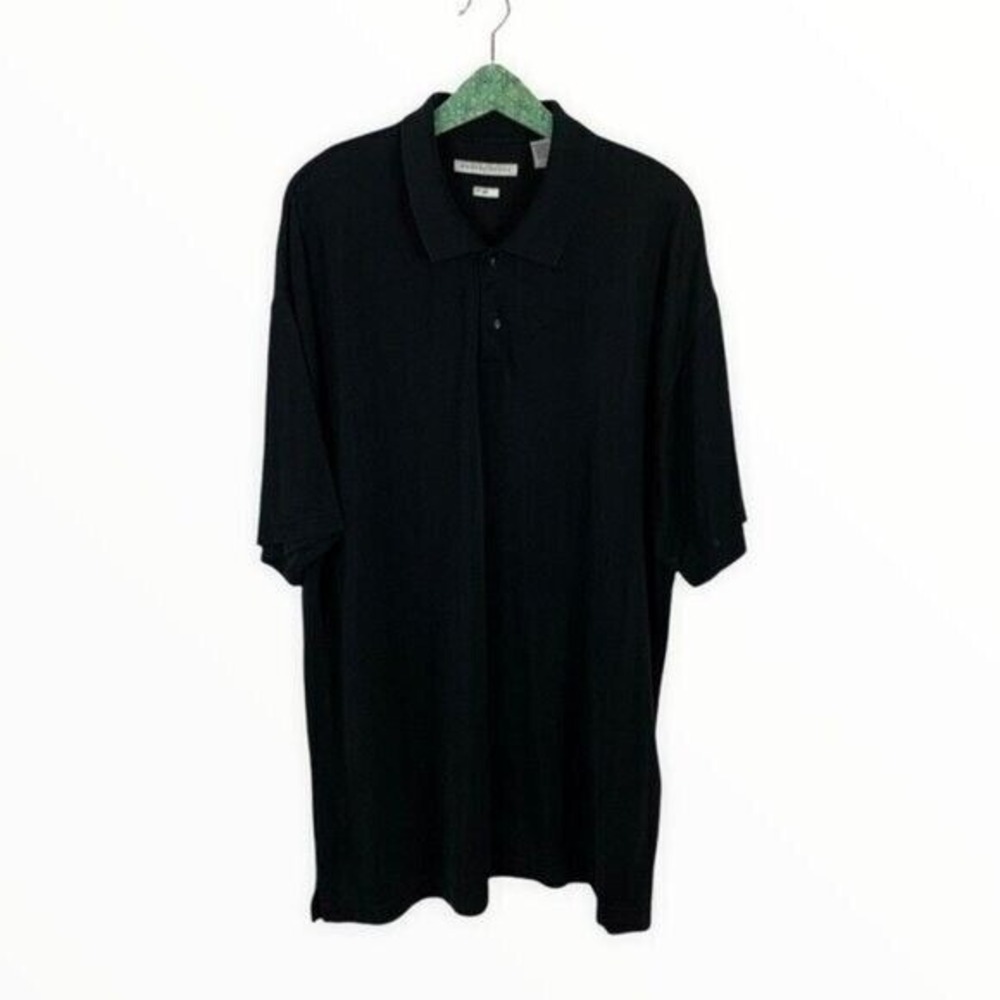 Robert Stock Men's Polo Shirt Black 2X Casual Short Sleeve Classic
